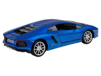 Машина АВТОПАНОРАМА Lamborghini Aventador Coupé, 1/24, синий, свет, звук, в/к 24,5*12,5*10,5 см