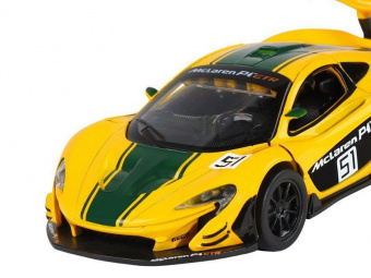 Машина ''АВТОПАНОРАМА'' Mclaren P1™ GTR, желтый, 1/32, свет, звук, инерция, в/к 17,5*12,5*6,5 см