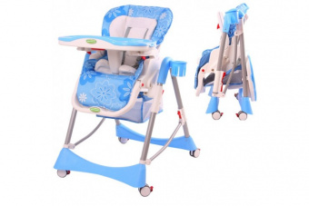 Детcкий стульчик для кормления BabyOne (голубой)