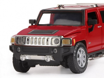 Машина ''АВТОПАНОРАМА'' Hummer H3, красный, 1/24, свет, звук, в/к 24,5*12,5*10,5 см