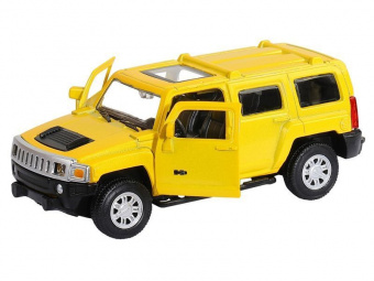 Машина ''АВТОПАНОРАМА'' Hummer H3, желтый, 1/43, инерция, в/к 17,5*12,5*6,5 см