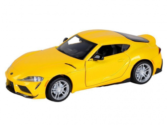 Машина АВТОПАНОРАМА Toyota Supra [US], 1/31, желтый, откр. двери, свет, звук, в/к 18*9*13,5 см