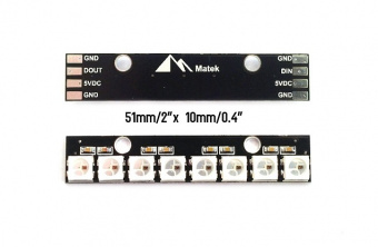 Плата подсветки Matek RGB LED WS2812B-8