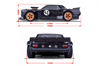 Радиоуправляемая модель ZD RACING EX-07 1/7 SCALE 4WD ELECTRIC HYPERCAR Черный ZD-EX-07-BL