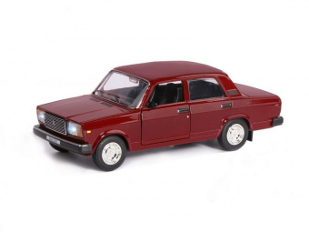 Машина ''АВТОПАНОРАМА'' ВАЗ 2107, 1/24, бордовый, инерция, в/к  24,5x12,5x10,5 см