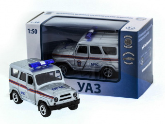 Машина ''АВТОПАНОРАМА'' инерц. УАЗ-469 (МЧС) 1/50, в/к 12*7*5,5 см