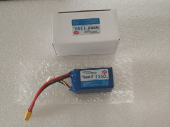 Аккумулятор Li-Po Spard 1350mAh, 14,8V, 45C, XT60