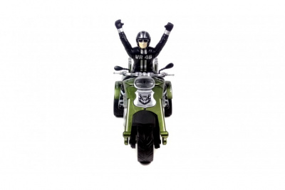 Радиоуправляемый мотоцикл Moto Super Momentum (30 см, 1/10, свет фар) Зеленый