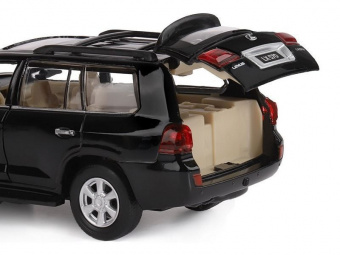 Машина ''АВТОПАНОРАМА'' Lexus LX570, черный, 1/32, свет, звук, инерция, в/к 17,5*13,5*9 см