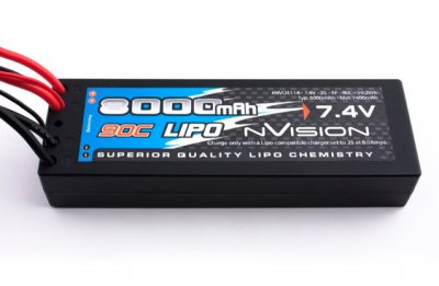 Аккумулятор nVision Li-pol 8000 mAh, 90c, 2s1p, Deans