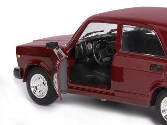 Машина ''АВТОПАНОРАМА'' ВАЗ 2107, 1/24, бордовый, инерция, в/к  24,5x12,5x10,5 см