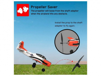Радиоуправляемый самолет Volantex RC 761-9 T28 400мм 2.4G 4ch LiPo RTF with Gyro
