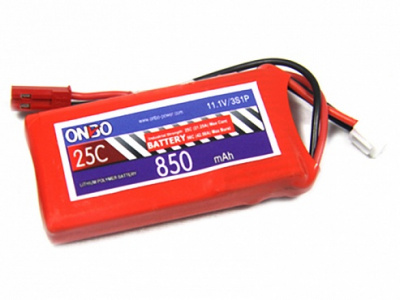 Литиевый аккумулятор Onbo 850mAh 3S (25C) JST