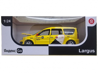 Машина АВТОПАНОРАМА LADA LARGUS Яндекс Go, 1/24, желтый, озвучено АЛИСой,в/к 24,5*12,5*10,5 см