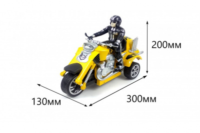 Радиоуправляемый мотоцикл Moto Super Momentum (30 см, 1/10, свет фар) Желтый