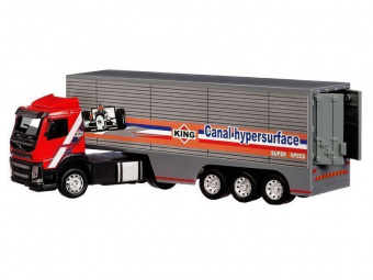 Машина ''АВТОПАНОРАМА'' Volvo, красный, 1/50, свет, звук, в/к 28*14*10 см