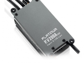 Бесколлекторный регулятор Hobbywing PLATINUM-200A-HV-OPTO-V4.1 (200A-300A, Aircraft, Heli)