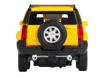 Машина ''АВТОПАНОРАМА'' Hummer H3, желтый, 1/32, свет, звук, инерция, в/к 17,5*13,5*9 см
