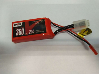 Аккумулятор LiPo Onbo 360mAh 3S 11.1V (25C) JST