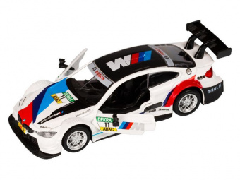 Машина АВТОПАНОРАМА BMW M4, 1/44, белый, инерция, откр. двери, в/к 17,5*12,5*6,5 см