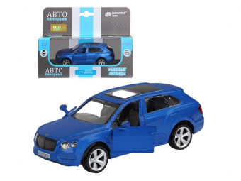 Машина ''АВТОПАНОРАМА'' BENTLEY BENTAYGA, синий, 1/45, инерция, в/к 17,5*12,5*6,5 см