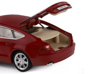 Машина ''АВТОПАНОРАМА'' Audi A7, красный, 1/24, свет, звук, в/к 24,5*12,5*10,5 см