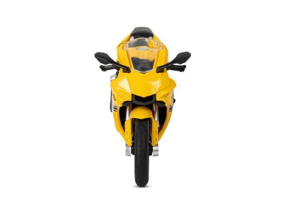 Мотоцикл АВТОПАНОРАМА YAMAHA YZF-R1, 1/18, металл, желтый, свободный ход колес