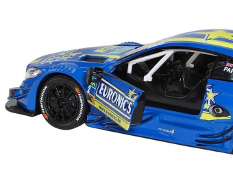 Машина ''АВТОПАНОРАМА'' Mercedes-AMG C 63 DTM, синий, 1/32, свет, звук, инерция, в/к 17,5*12,5*6,5 см