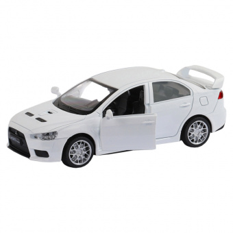 Машина АВТОПАНОРАМА Mitsubishi Lancer Evolution, белый, 1/40, откр. двери, в/к 17,5*12,5*6,5 см
