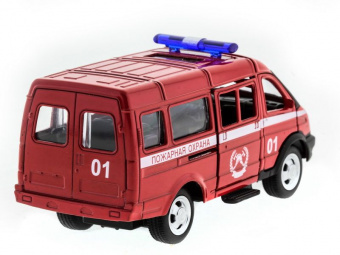Машина АВТОПАНОРАМА инерц. ГАЗель(пожарная) 1/50, в/к 14,5*8*5,5 см