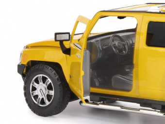 Машина ''АВТОПАНОРАМА'' Hummer H3, желтый, 1/24, свет, звук, в/к 24,5*12,5*10,5 см