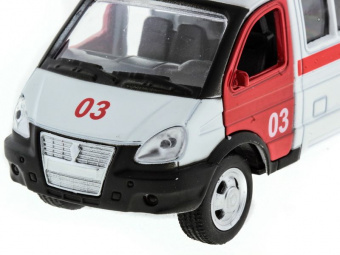 Машина ''АВТОПАНОРАМА'' инерц. ГАЗель (скорая) 1/50, в/к 14,5*8*5,5 см