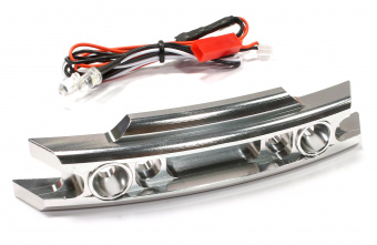 Передний бампер с LED фарами (серебр) Traxxas 1/10 Revo 3.3 & E-Revo