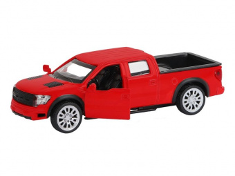 Машина АВТОПАНОРАМА Ford F-150 SVT Raptor-2, красный, 1/52, инерция, в/к 17,5*12,5*6,5 см