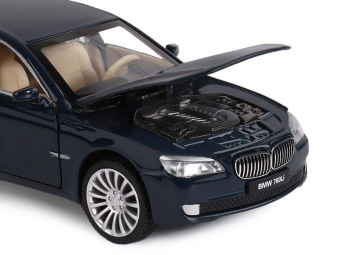Машина ''АВТОПАНОРАМА'' BMW 760LI, синий, 1/34, свет, звук, инерция, в/к 17,5*13,5*9 см