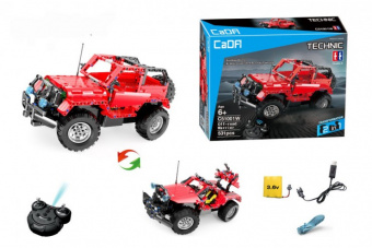 Радиоуправляемый конструктор CaDA Technic машина Jeep Wrangler (531 деталь)