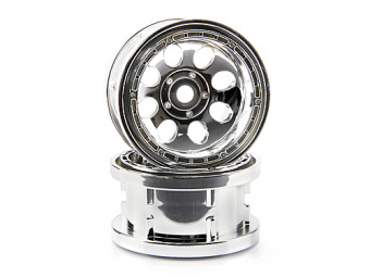 Диски трак 1/10 - ROCK 8 BEAD LOCK CHROME (55x36mm/2шт)