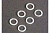 White plastic washers (5x8x1.0mm) (6)