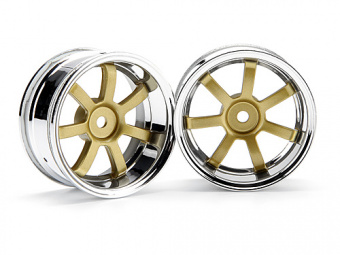 Диски туринг 1/10 - RAYS GRAM LIGHTS 57S-PRO CHROME/GOLD (вынос 6мм)