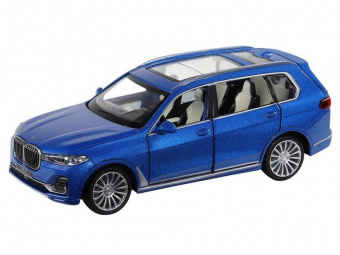 Машина ''АВТОПАНОРАМА'' BMW X7, синий, 1/32, свет, звук, инерция, в/к 17,5*13,5*9 см