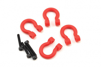 BUMPER D-RINGS, RED (FRONT OR