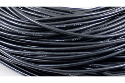 Провод силиконовый AWG 12#(3.31 мм2) черный 1 метр