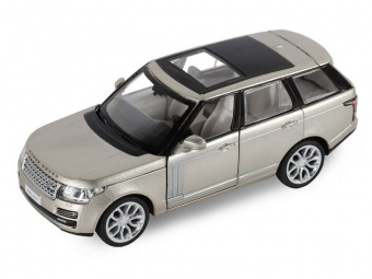 Машина ''АВТОПАНОРАМА'' 2013 Range Rover, золотой, 1/34, свет, звук, инерция, в/к 17,5*13,5*9 см