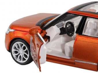 Машина ''АВТОПАНОРАМА'' 2013 Range Rover, оранжевый, 1/34, свет, звук, инерция, в/к 17,5*13,5*9 см