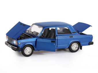 Машина ''АВТОПАНОРАМА'' ВАЗ 2107, 1/24, синий, инерция, в/к 24,5x12,5x10,5 см