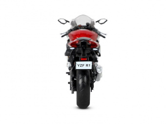 Мотоцикл АВТОПАНОРАМА YAMAHA YZF-R1, 1/12, металл, красный, свободный ход колес