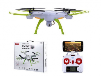 Р/У квадрокоптер Syma X5HW (белый) с FPV трансляцией Wi-Fi, барометр 2.4G RTF