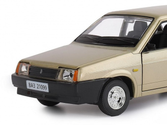 Машина ''АВТОПАНОРАМА'' ВАЗ 21099, золотой, 1/22, инерция, 24,5*12,5*10,5 см