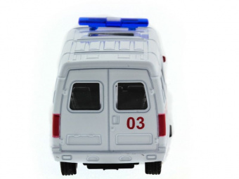 Машина ''АВТОПАНОРАМА'' инерц. ГАЗель (скорая) 1/50, в/к 14,5*8*5,5 см