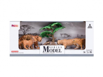 Набор фигурок животных MASAI MARA MM201-007 серии Мир диких животных: Семья ягуаров, 6 пр.